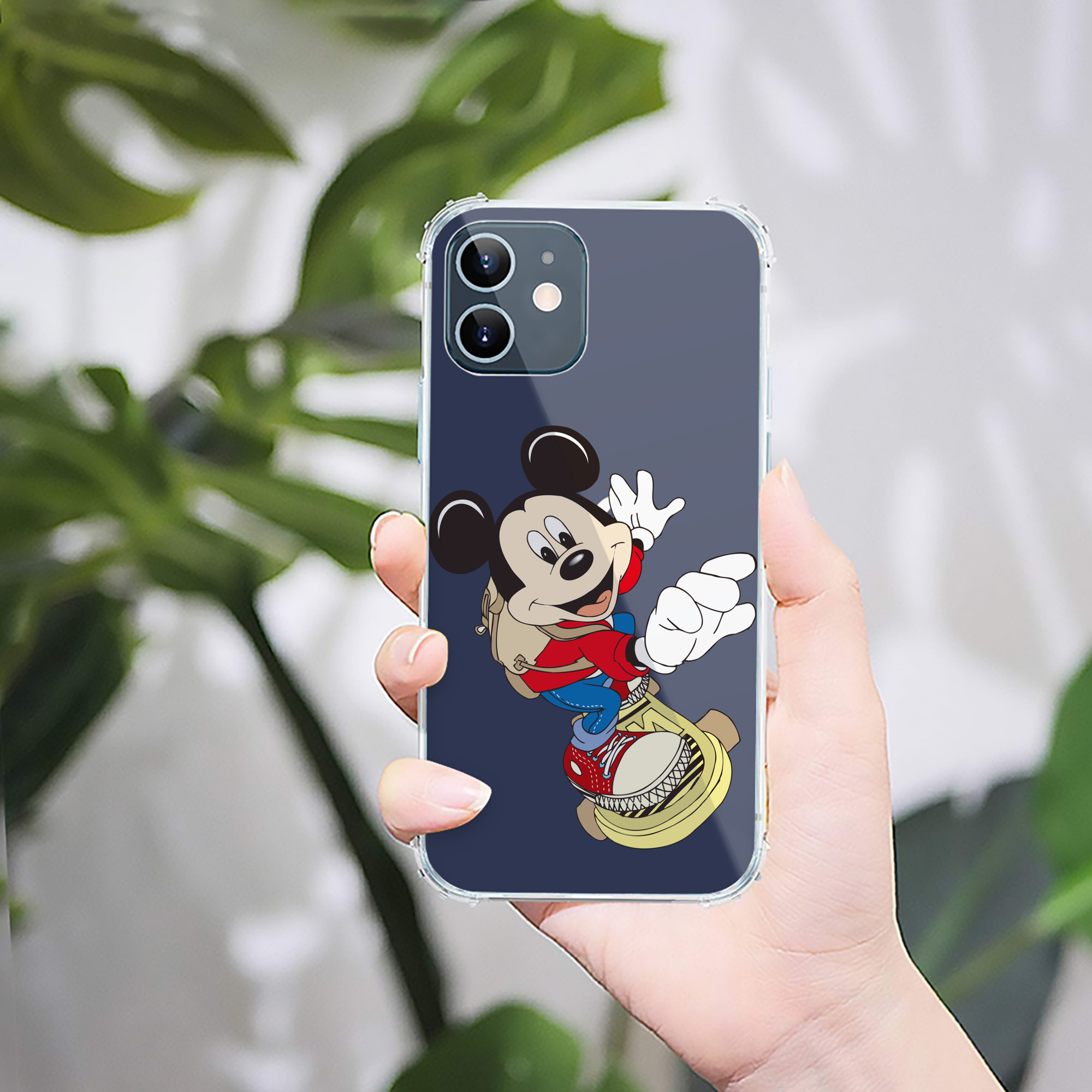 ミッキーマウス Mickey Mouse 【iPhone 12シリーズ対応】透明スマホケース（クリアソフトケース）